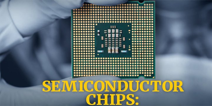 Hands holding semiconductor chip